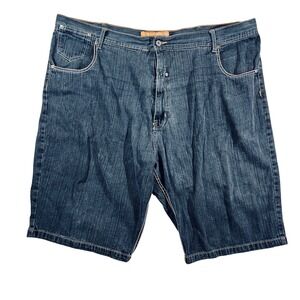 VTG Evolution In Design Denim Shorts Mens 52 Baggy Y2K Streetwear Embroidered